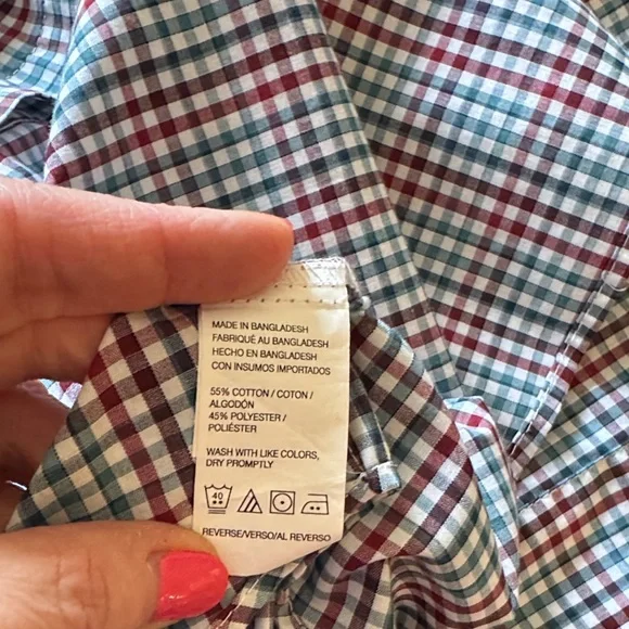 Van Heusen Multicolor Plaid Short Sleeve Shirt - Picture 5 of 5